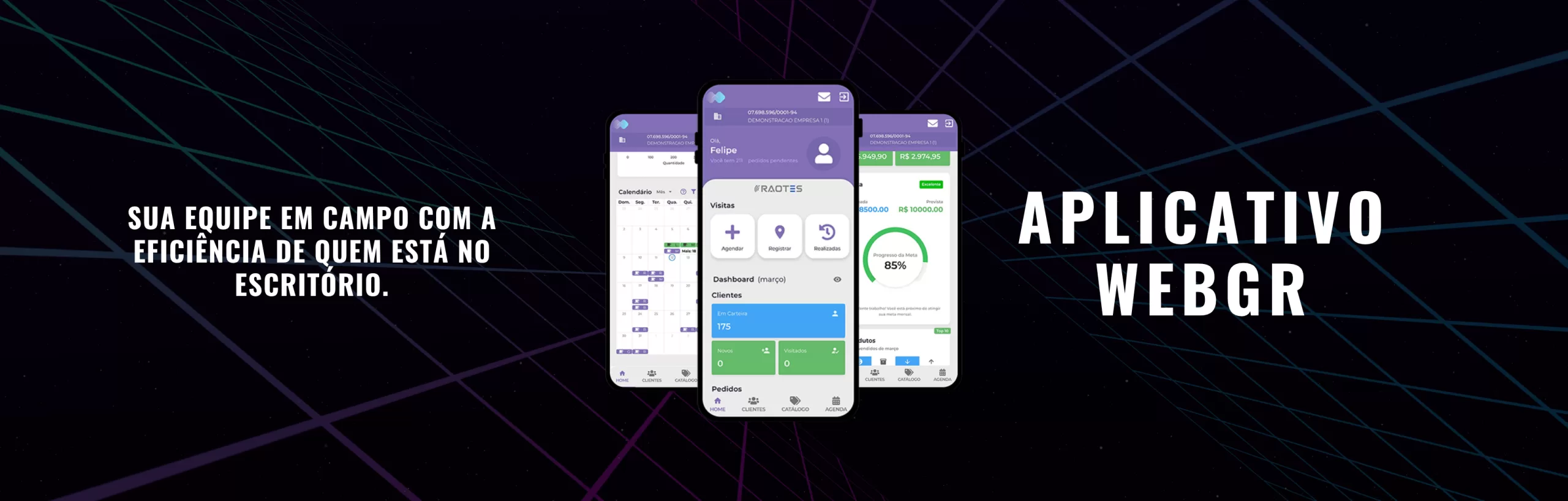 Gestão de equipes e automação de força de vendas com App WebGR