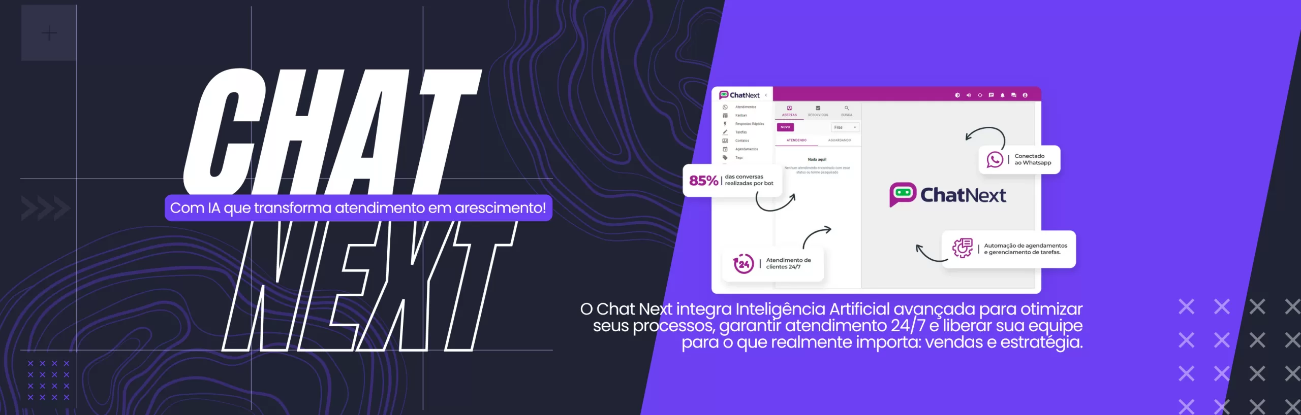 Atendimento automatizado com Chatbot e Inteligência Artificial ChatNext